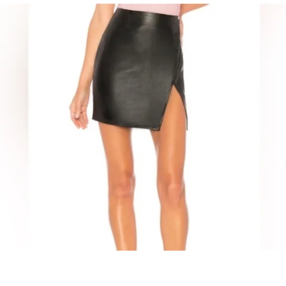 Superdown Trinity Faux Leather Mini Skirt In Black | NWT